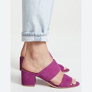 Schutz Rashne Double Strap Suede Sandals